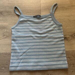Brandy Melville Blue and White Striped Tank